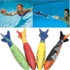 Torpedo Rocket Throwing Toy Diving Game Torpedoes Bandits Children Dive Toy - 4 pieces