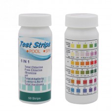 6 in 1 Swimming Pool Spa Water Test Strips 50pcs/bottle
